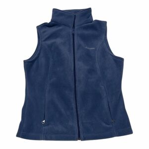 Columbia Periwinkle Sleeveless Fleece Zip up Jacket See Measurements for Size